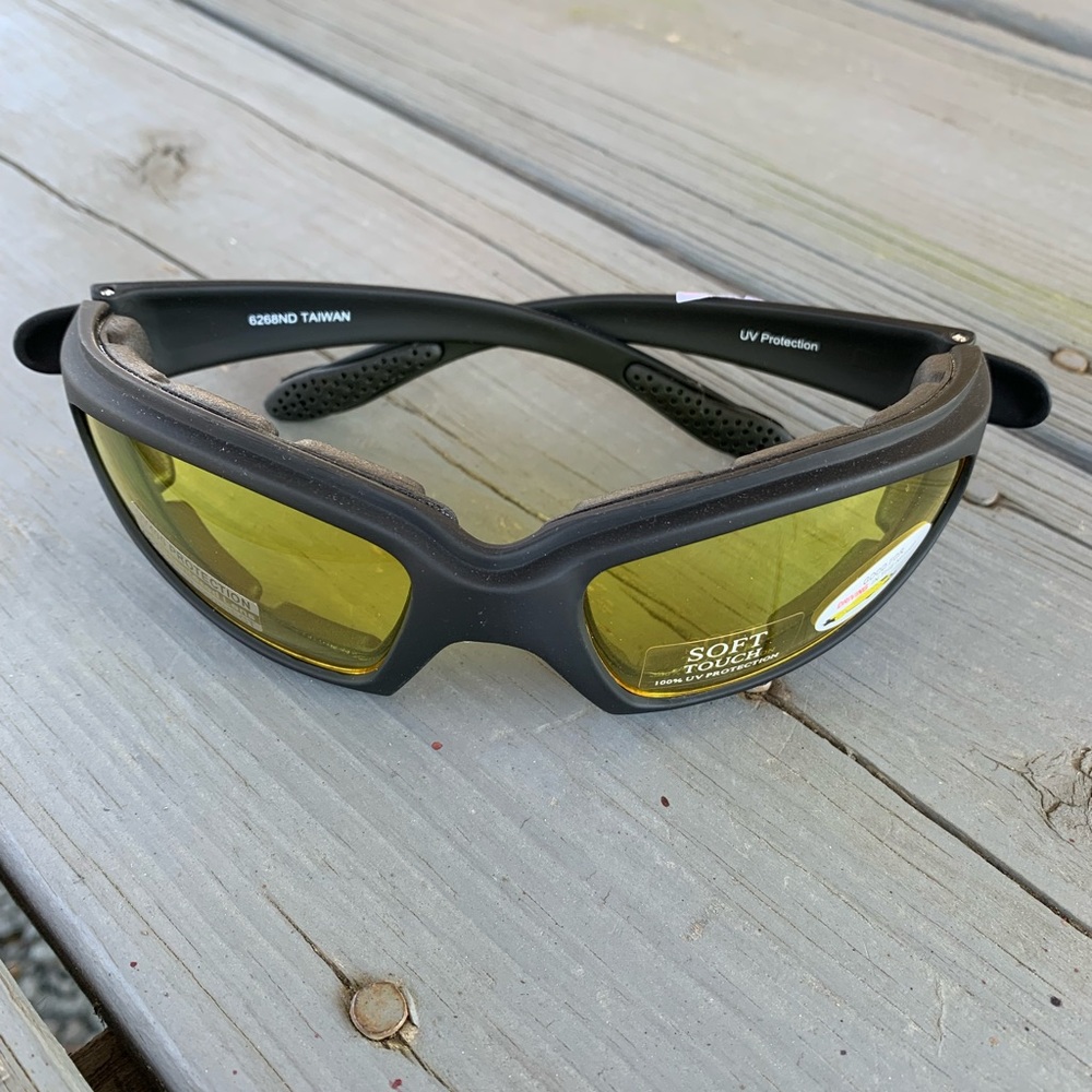 Padded Motorcycle Riding Glasses with Night Lenses